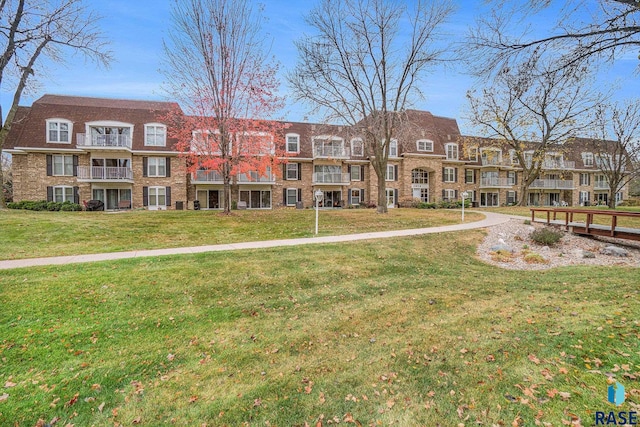 exterior space with a lawn