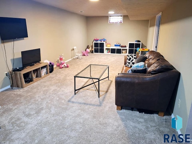 view of carpeted living room