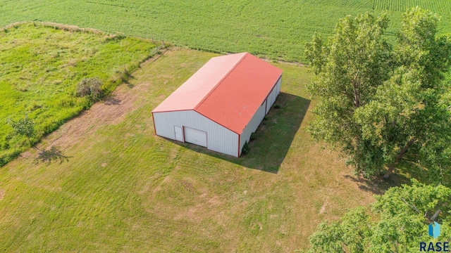 bird's eye view with a rural view