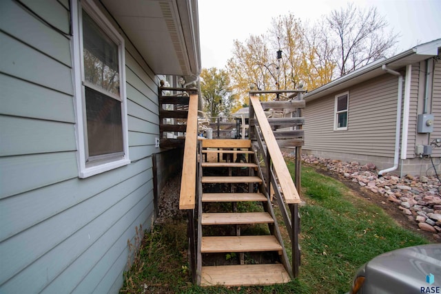 view of stairway