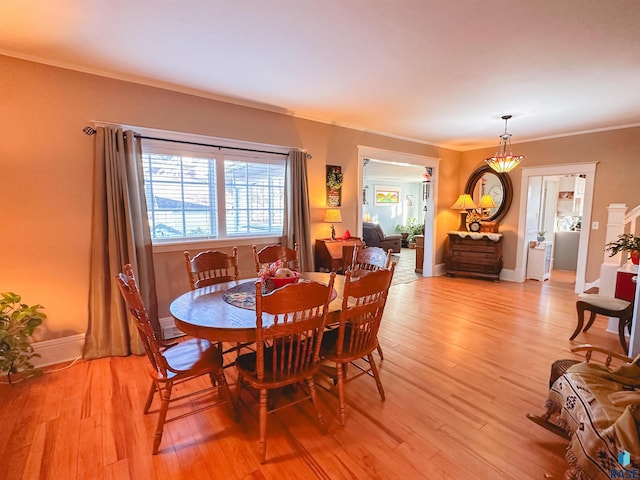 dining area featuring light hardwood / wood-style flooring