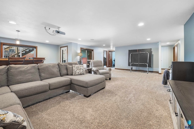 view of carpeted living room