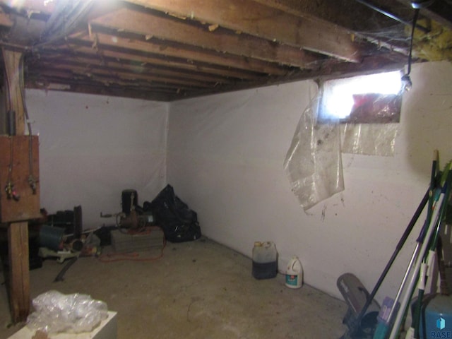 view of basement