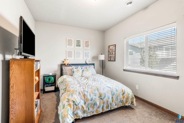 bedroom with carpet floors