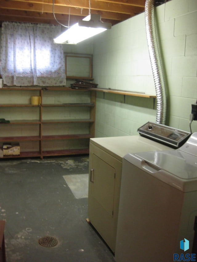 laundry room with separate washer and dryer