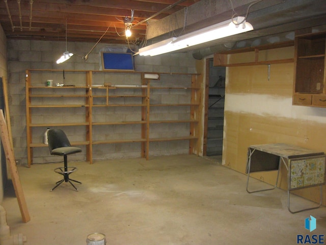 view of basement