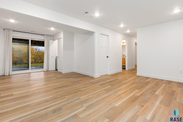 interior space featuring light hardwood / wood-style flooring