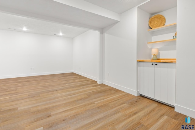 interior space with light wood-type flooring