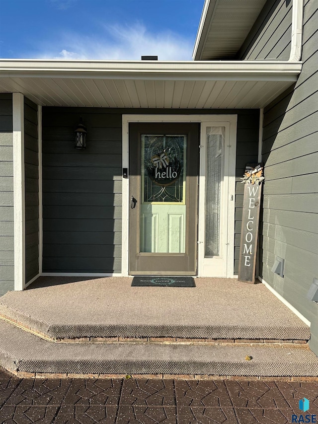 view of doorway to property