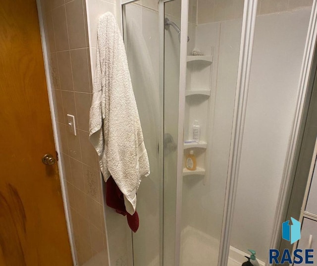 bathroom featuring walk in shower