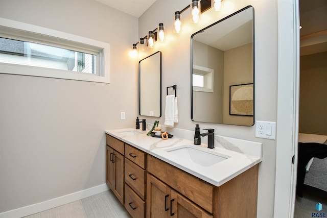 bathroom with vanity