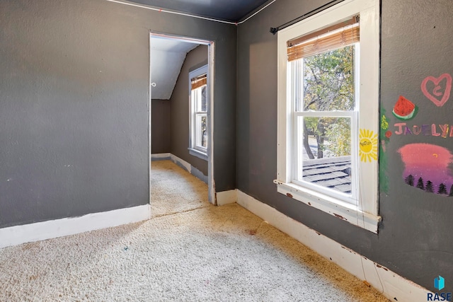 interior space with lofted ceiling