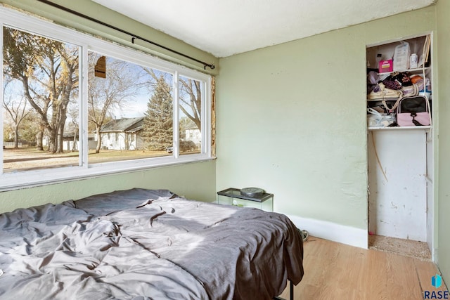 bedroom featuring wood-type flooring