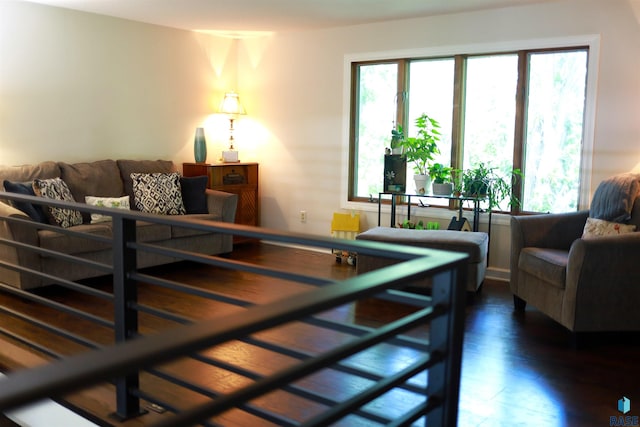 living room featuring hardwood / wood-style floors