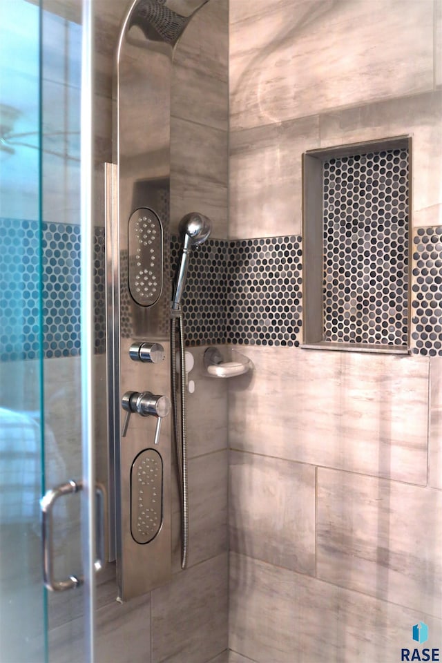 bathroom featuring walk in shower