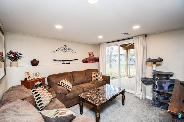 view of carpeted living room