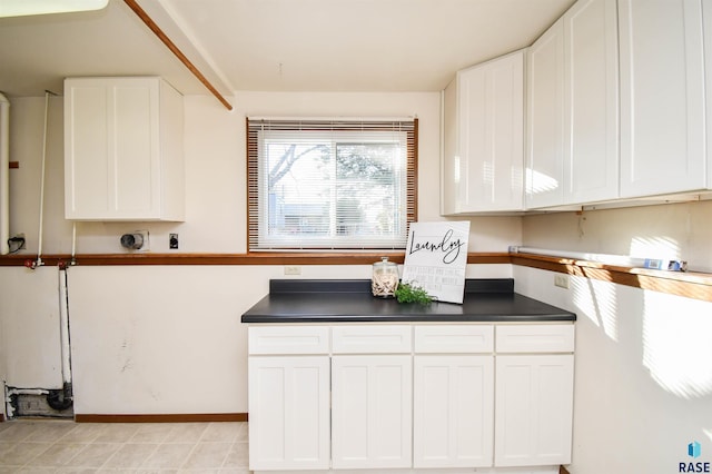 kitchen with white cabinetry