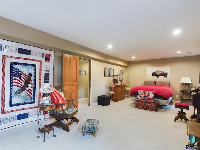 view of carpeted bedroom