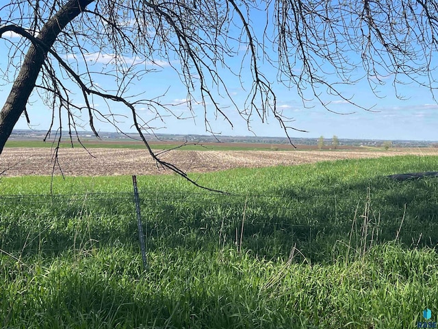 view of yard with a rural view