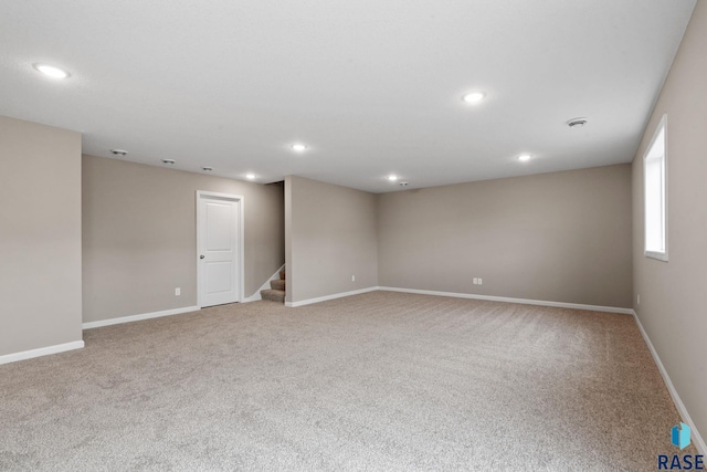 view of carpeted spare room