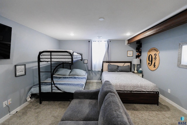 view of carpeted bedroom