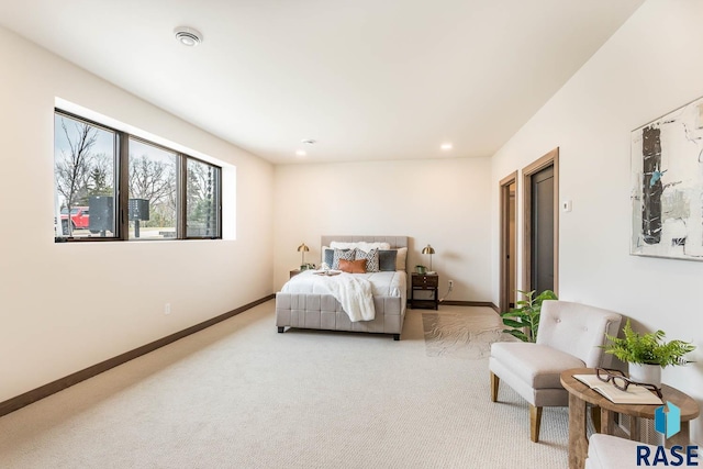 view of carpeted bedroom