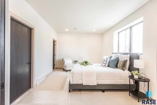 view of carpeted bedroom