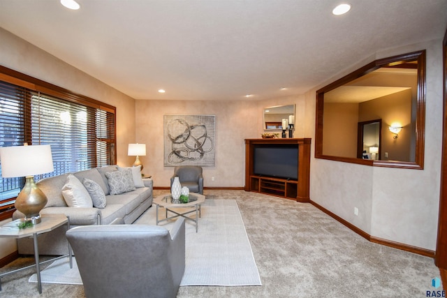 view of carpeted living room