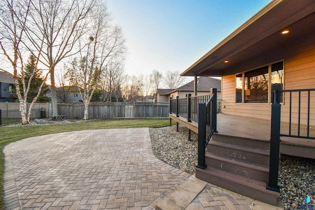 view of patio with a deck