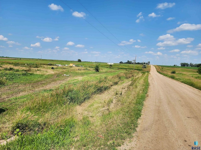 view of street with a rural view