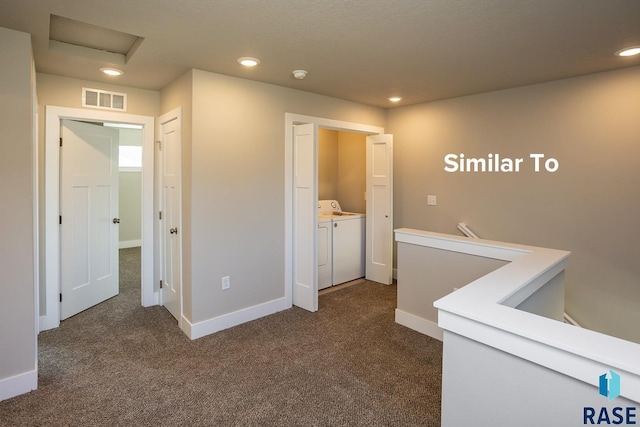 interior space featuring washer and dryer