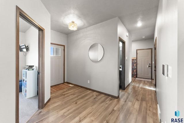 entryway featuring light hardwood / wood-style flooring