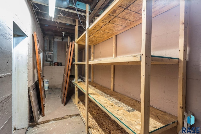 view of storage room