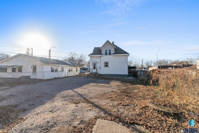 view of back of property