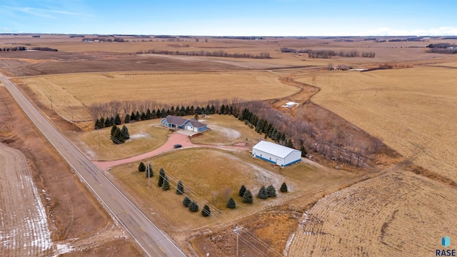 drone / aerial view featuring a rural view