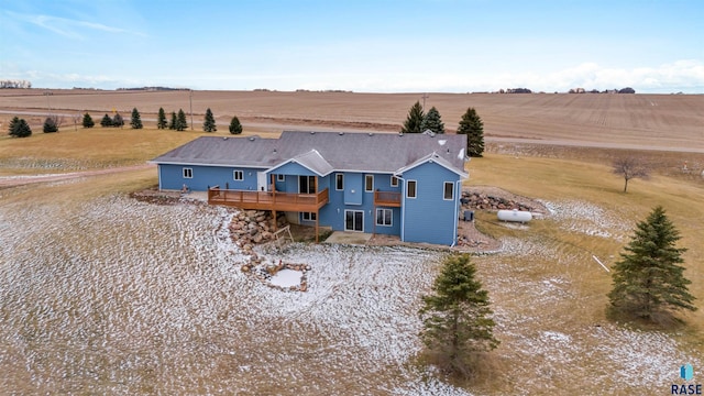 bird's eye view featuring a rural view