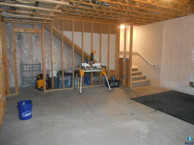 view of basement