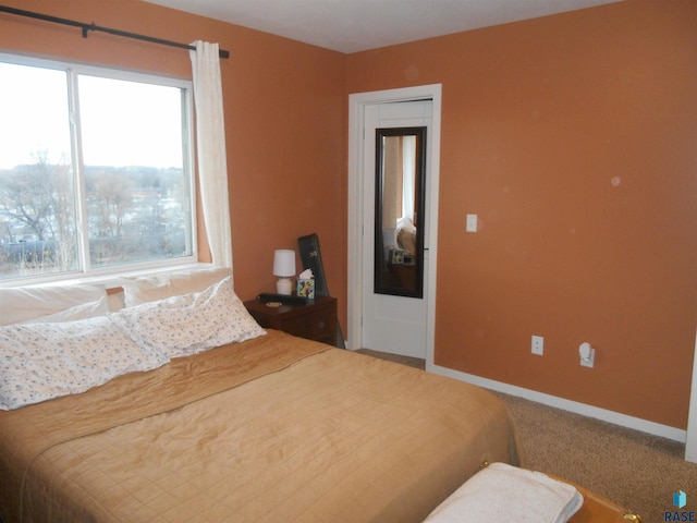 view of carpeted bedroom