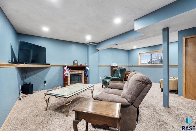 view of carpeted living room