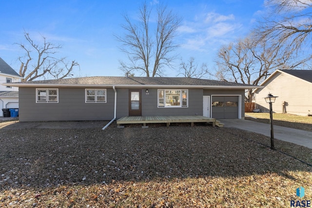 ranch-style house with a garage