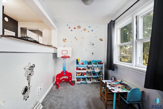 playroom featuring carpet