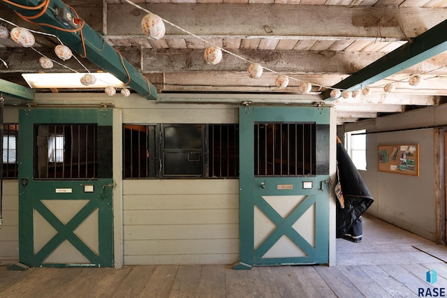 view of horse barn