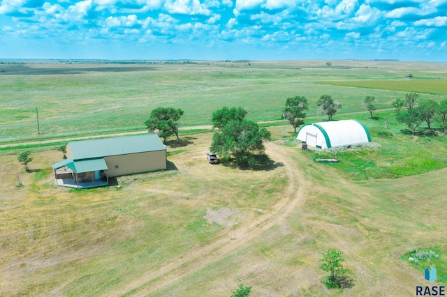 aerial view with a rural view