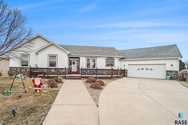 ranch-style house with a garage