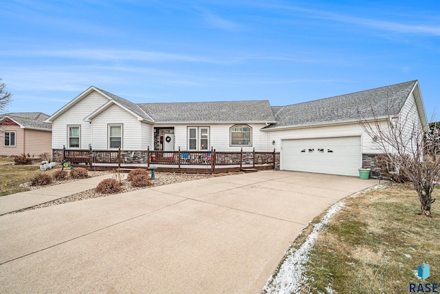 ranch-style house with a garage