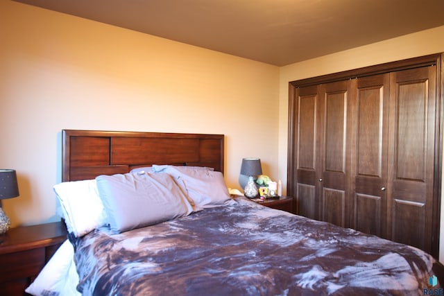 bedroom with a closet