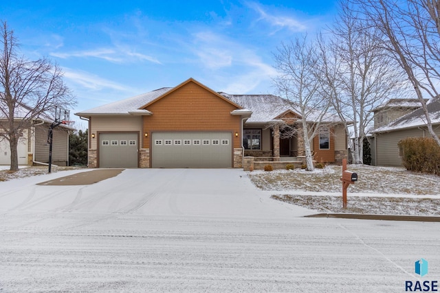 view of front of home featuring a garage