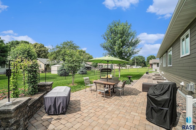 view of patio / terrace with area for grilling