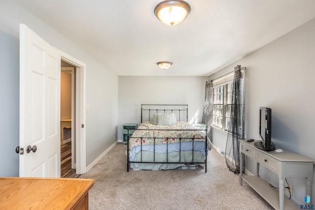 bedroom with carpet floors