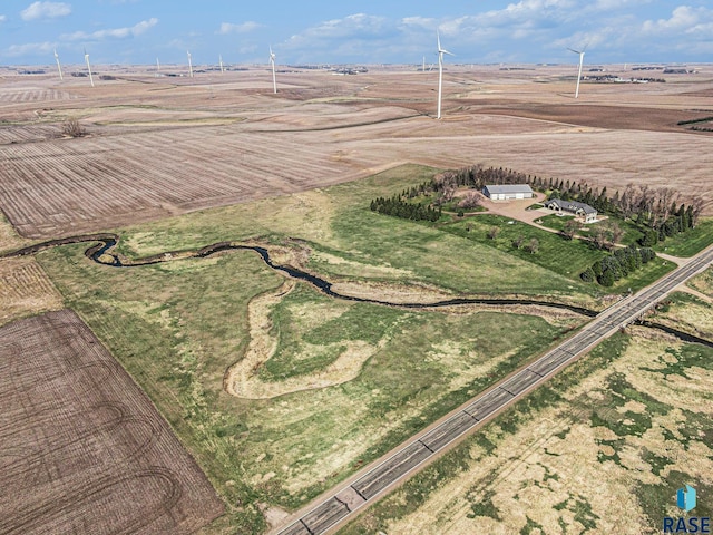 bird's eye view featuring a rural view